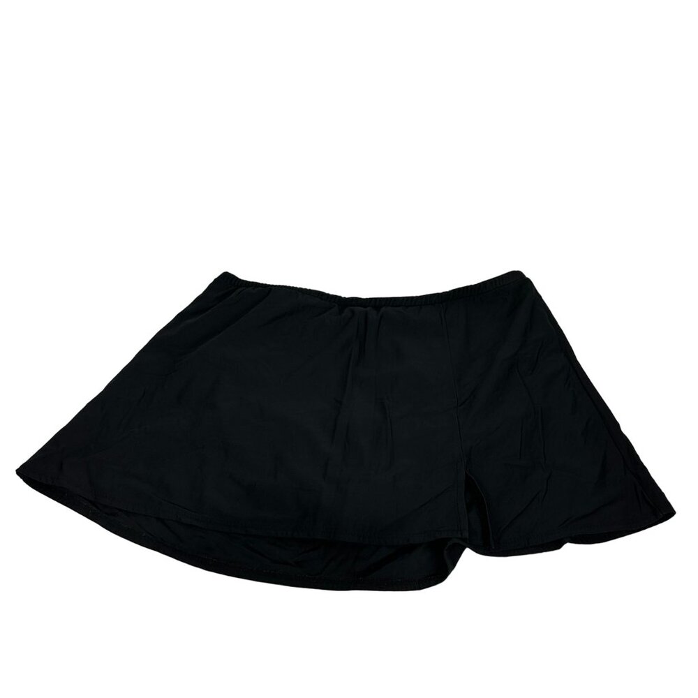 Black Upstream Womens Skirted Shorts Size 22W Nylon/Spandex Blend